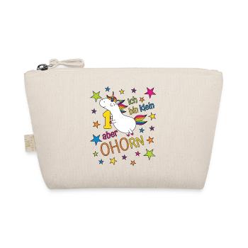 Licorne fille d’un an, je suis petite mais - Trousse biologique - nature - Devant