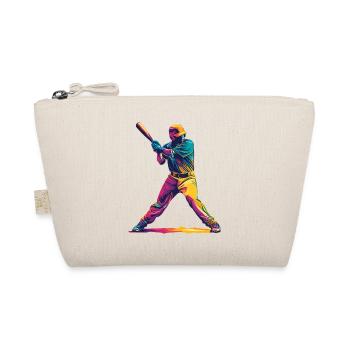 Farbexplosion Baseballschläger - Bio-Täschchen - Natur - Vorne