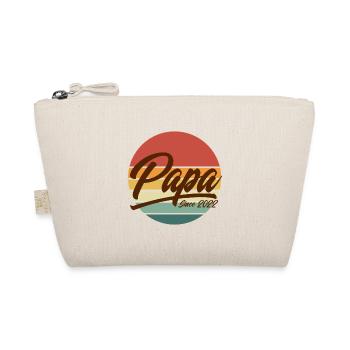 Papa Since 2022 Retro Vintage Sunset - Organic Pouch - nature - Front