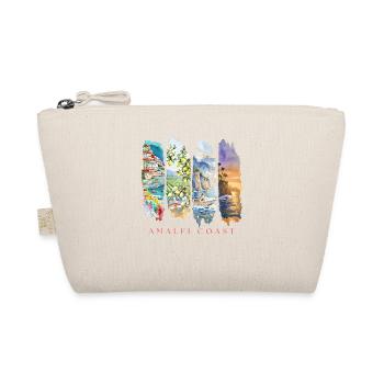 Amalfi Coast Design – Italy Holiday Motif - Organic Pouch - nature - Front