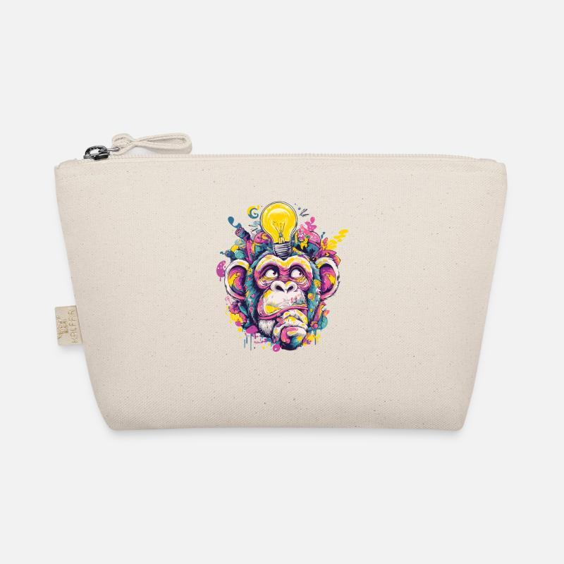 Glowing Monkey Graffiti - Organic Pouch - nature