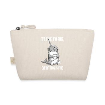 its fine im fine coffee narwal - Organic Pouch - nature - Front