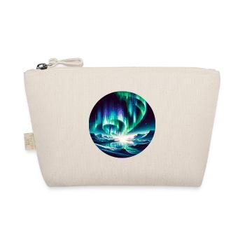 Northern Lights over mountain landscape - Organic Pouch - nature - Front
