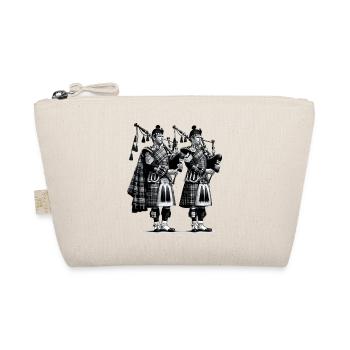 Bagpipes Duo in Kilt - Organic Pouch - nature - Front