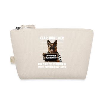Hundehalter Geschenk Deutscher Schäferhund Gassi T - Bio-Täschchen - Natur - Vorne