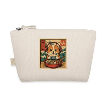 Ramen Corgi Gaming Anime Japanese Noodle Bowl - Organic Pouch - nature - Front