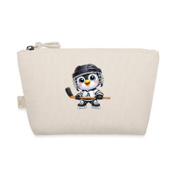 Süßer Pinguin Eishockeyspieler Cartoon Sport - Bio-Täschchen - Natur - Vorne
