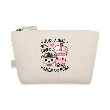 La fille adore les ramen et le boba - Trousse biologique - nature - Devant