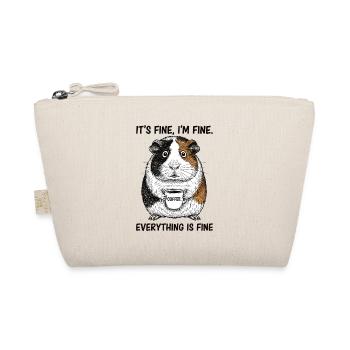 Its Fine Im Fine Coffee Guinea Pig - Organic Pouch - nature - Front