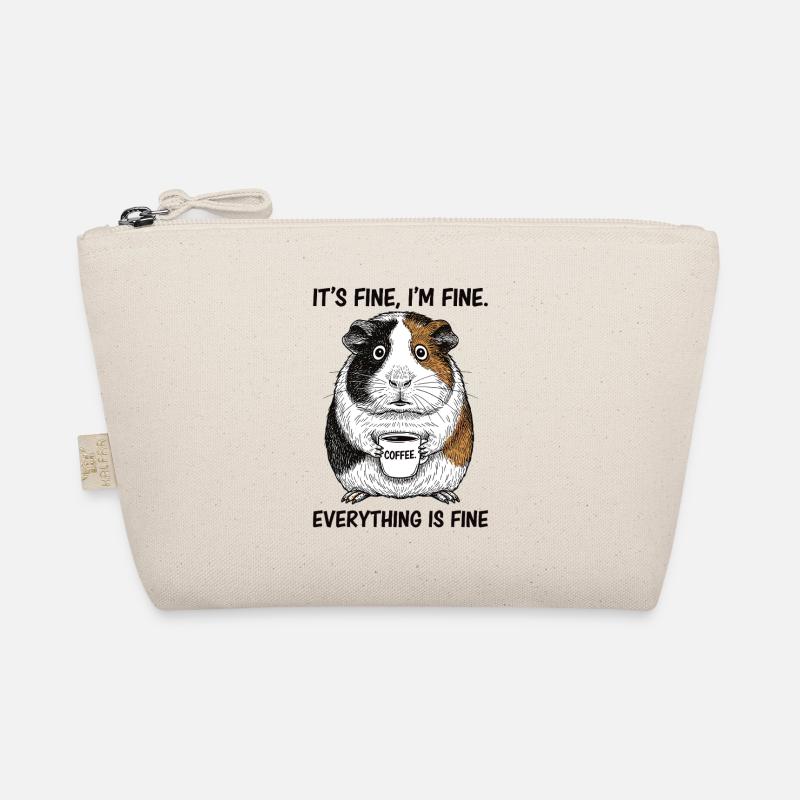 Its Fine Im Fine Kaffee Meerschweinchen - Bio-Täschchen - Natur