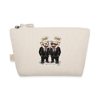 Twin pigs in pig duo in suit - Organic Pouch - nature - Front