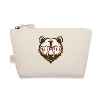 Mama Bear - Heart Glasses Bear Retro Motif for Mothers - Organic Pouch - nature - Front