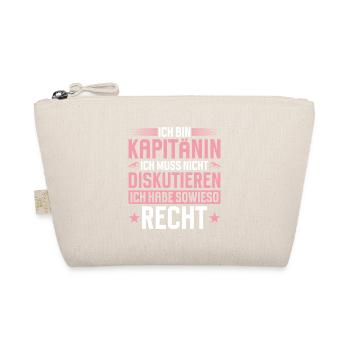 Captain's Gift Boat Sailing Funny Saying - Organic Pouch - nature - Front