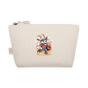 Funny Goats Bowling GOAT Cartoon - Organic Pouch - nature - Front