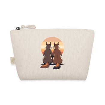 Two rabbits at sunset - Organic Pouch - nature - Front