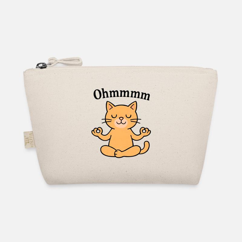Ohmmmm Yoga Chat Détendu Méditation Design Trousse biologique