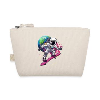 Astronaut Skateboard Earth - Organic Pouch - nature - Front