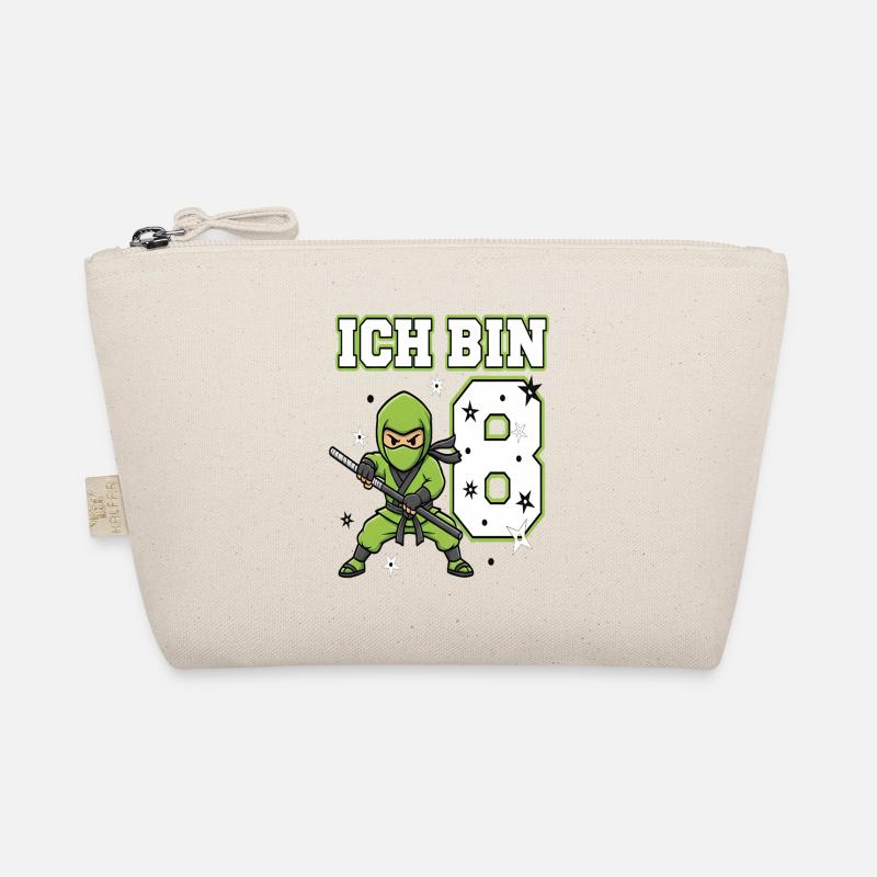 Ich bin 8 Ninja 8. Geburtstag Grüne Karate Bio-Täschchen