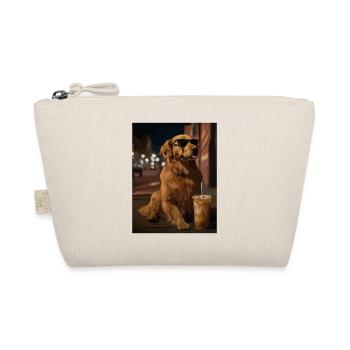 Dog with sunglasses in night light - Organic Pouch - nature - Front