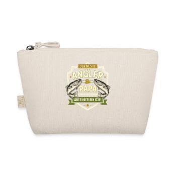 Angeln Geschenk Mann Angler und Papa Nicht einfach - Bio-Täschchen - Natur - Vorne