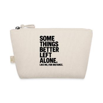 Funny Saying Introverted Nerds Gift Idea - Organic Pouch - nature - Front