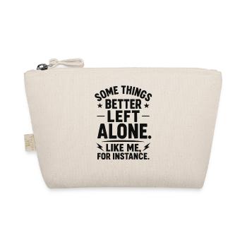 Funny Saying Introverted Nerds Gift Idea - Organic Pouch - nature - Front