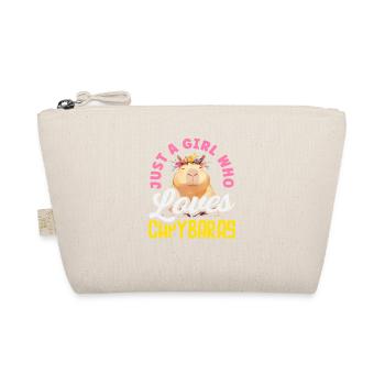 Girl Loves Capybara Capybaras Cute Funny - Organic Pouch - nature - Front