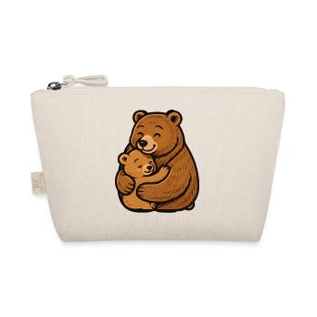 Mom and Young Bears Hug - Organic Pouch - nature - Front