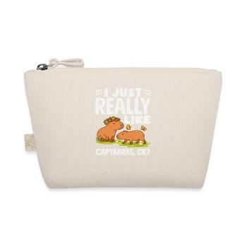 Really Like Capybaras Cute Funny Animal Lover - Organic Pouch - nature - Front
