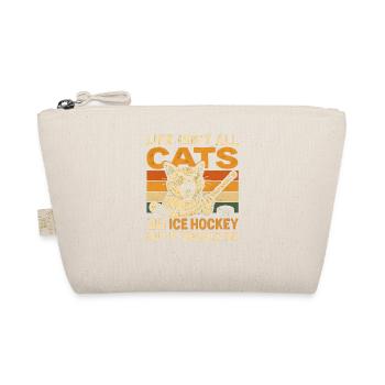 Hockey Katze Humor Eishockey Fan Geschenkidee - Organic Pouch - nature - Front