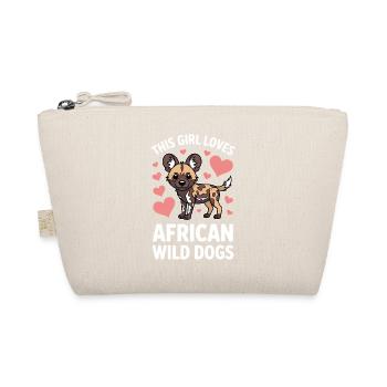 African Wild Dog Sayings Funny Gift - Organic Pouch - nature - Front