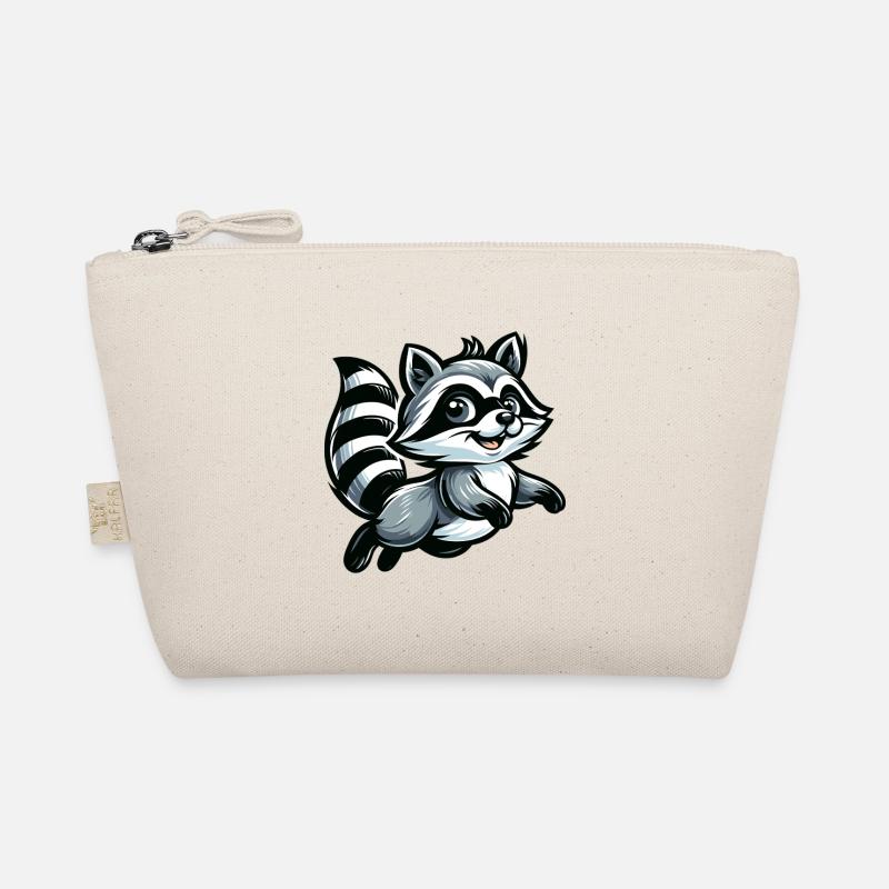 Dessin animé mignon sur les ratons laveurs Trousse biologique