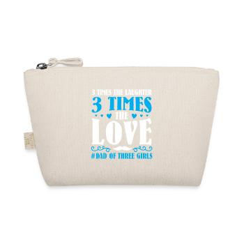 Dad father of three girls daughters - Organic Pouch - nature - Front