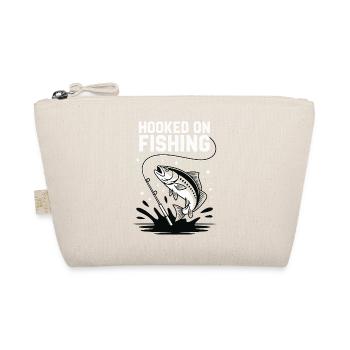 Hooked On Fishing - Angler Spruch - Organic Pouch - nature - Front
