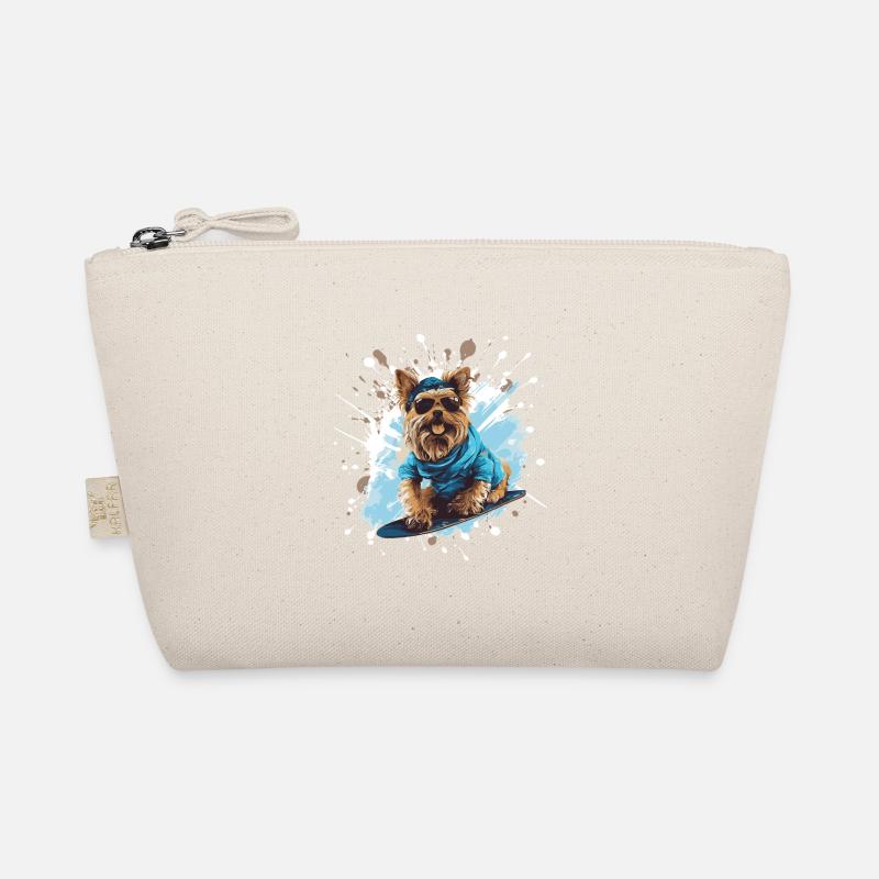Yorkshire Terrier Hund Snowboard Bio-Täschchen