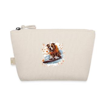 Staffordshire Bull Terrier Dog Snowboard - Organic Pouch - nature - Front