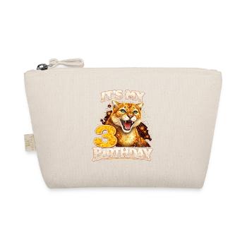 Its My 3 Birthday Wilder Raubkatze Geburtstag - Organic Pouch - nature - Front