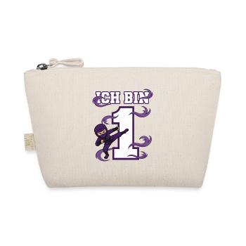 I'm 1 Ninja 1st Birthday Purple Karate - Organic Pouch - nature - Front