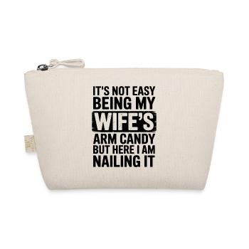 Wife Sayings Wives Funny Wife Gift - Organic Pouch - nature - Front