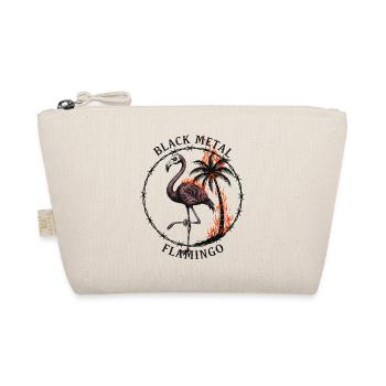 Black Metal Flamingo - Gothic Metal Flamingo - Organic Pouch - nature - Front