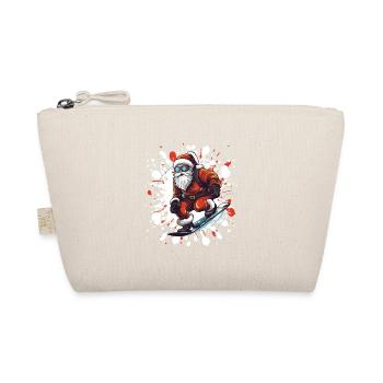 Santa Claus Snowboard - Organic Pouch - nature - Front
