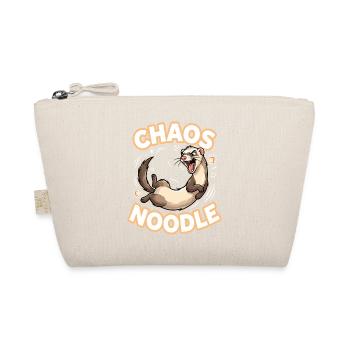 Chaos Noodle Frettchen Motiv - Bio-Täschchen - Natur - Vorne