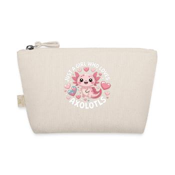 Just A Girl Who Loves Axolotls T-Shirt - Bio-Täschchen - Natur - Vorne