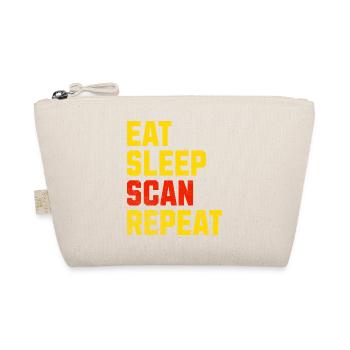 Geschenk T-Shirt Verkäufer EAT SLEEP SCAN REPEAT - Bio-Täschchen - Natur - Vorne
