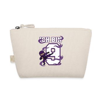 I'm 9 Ninja 9th Birthday Purple Karate - Organic Pouch - nature - Front