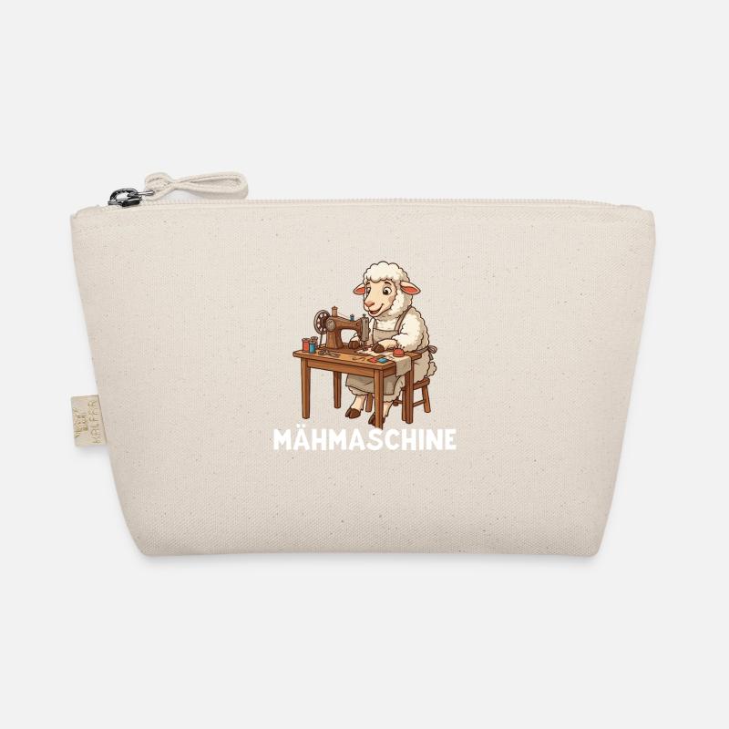 Mowing machine Sweet sheep at the sewing machine Organic Pouch