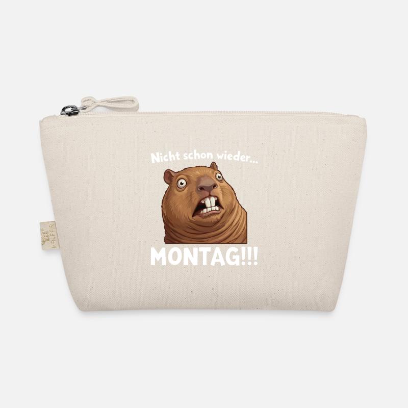 Capybara Spruch: Nicht schon wieder Montag! Bio-Täschchen