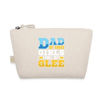 Dad father of three girls daughters - Organic Pouch - nature - Front