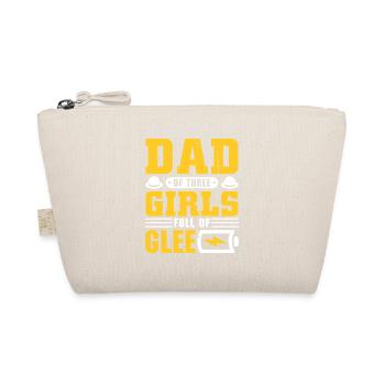 Dad father of three girls daughters - Organic Pouch - nature - Front