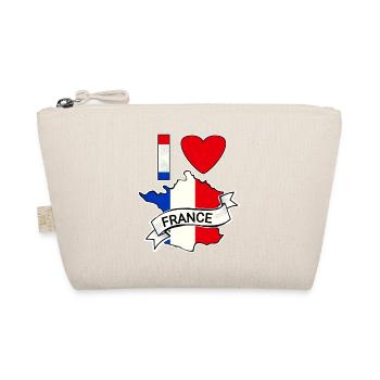 Frankreich - Flagge - Karte - Bio-Täschchen - Natur - Vorne